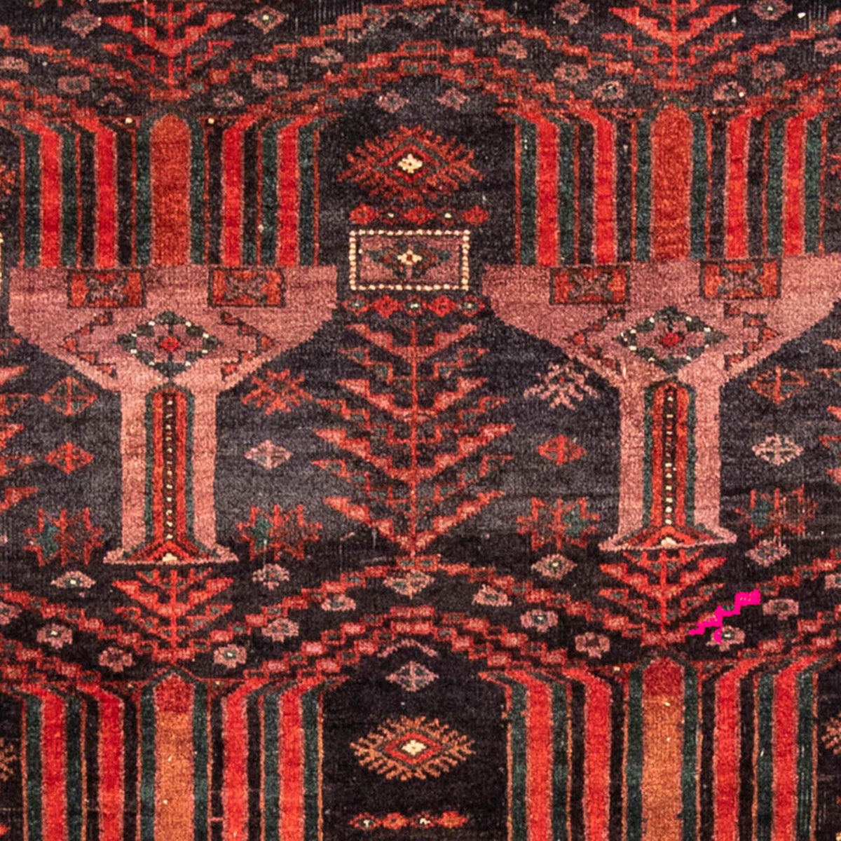 Runner Baluch-matta - 228 x 114 cm - ljusröd