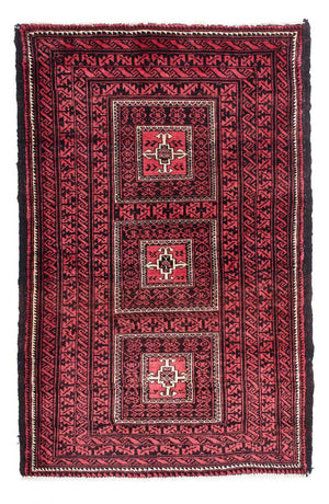 Baluch-matta - 158 x 103 cm - mörkröd
