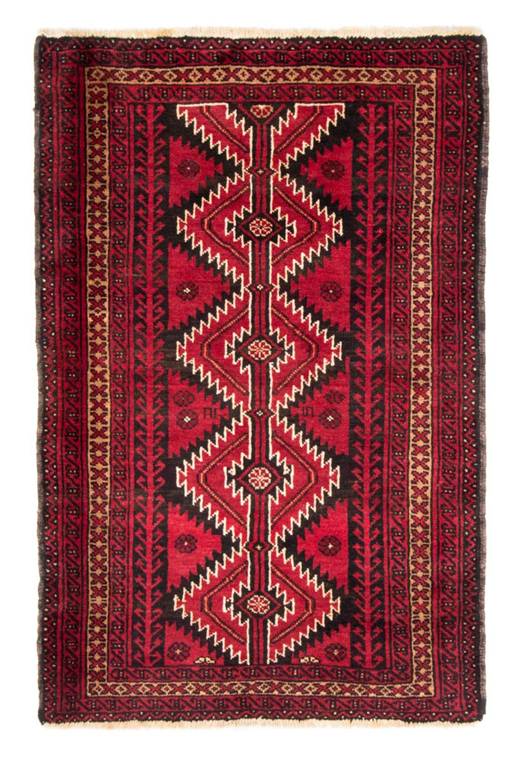 Baluch-matta - 194 x 124 cm - röd