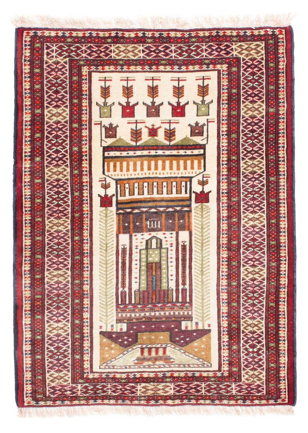Baluch-matta - 119 x 89 cm - beige