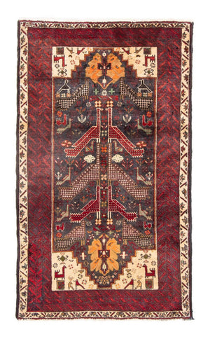 Runner Baluch-matta - 175 x 97 cm - röd