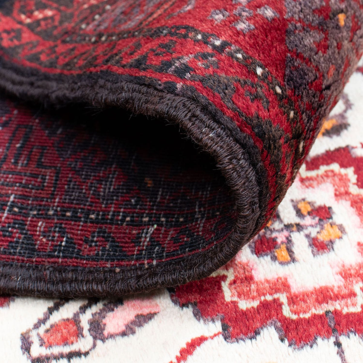 Baluch-matta - 155 x 92 cm - mörkröd