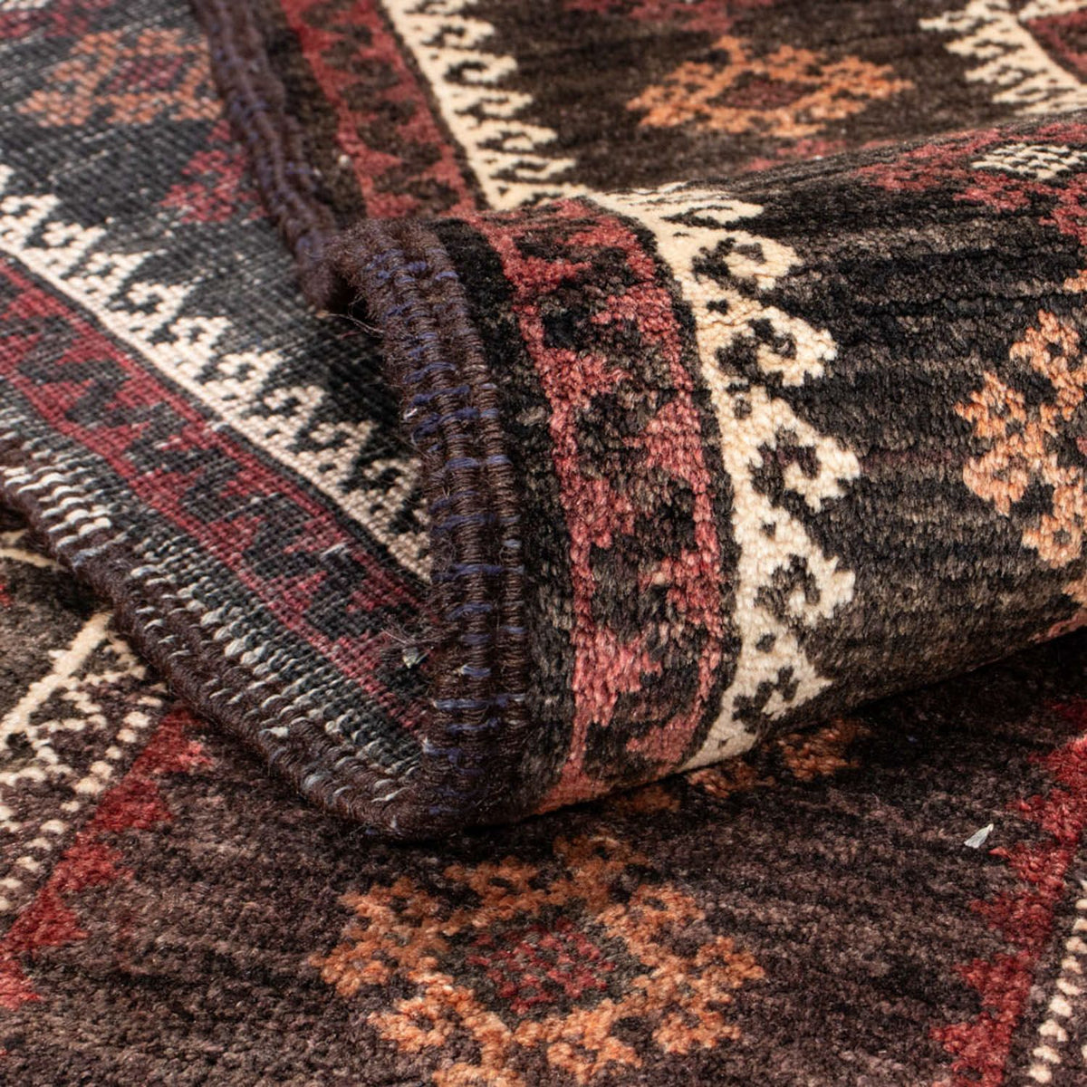 Runner Baluch-matta - 223 x 111 cm - ljus mocca