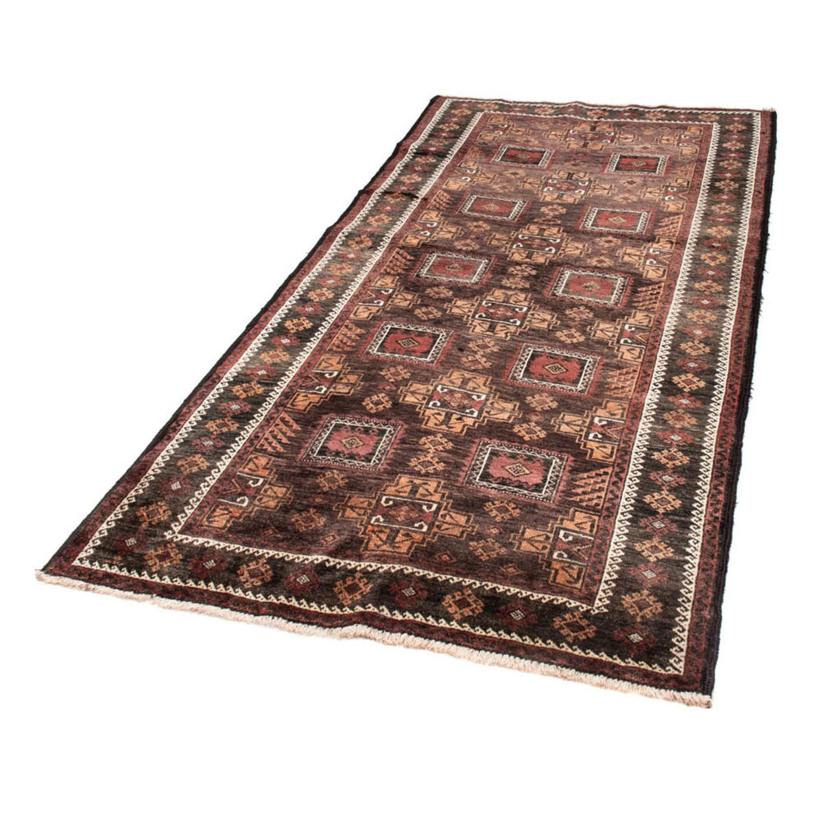Runner Baluch-matta - 223 x 111 cm - ljus mocca