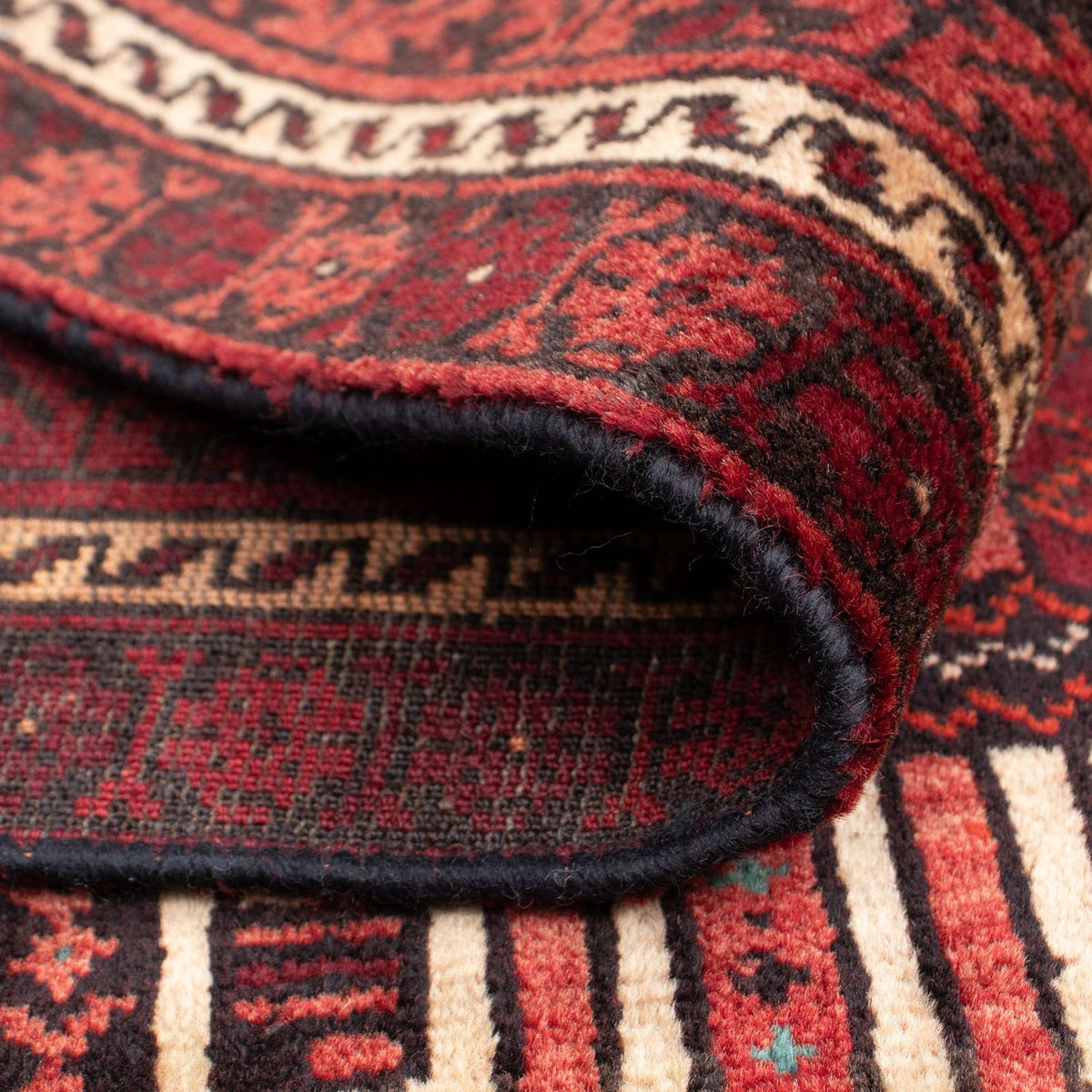 Baluch-matta - 138 x 89 cm - mörkröd