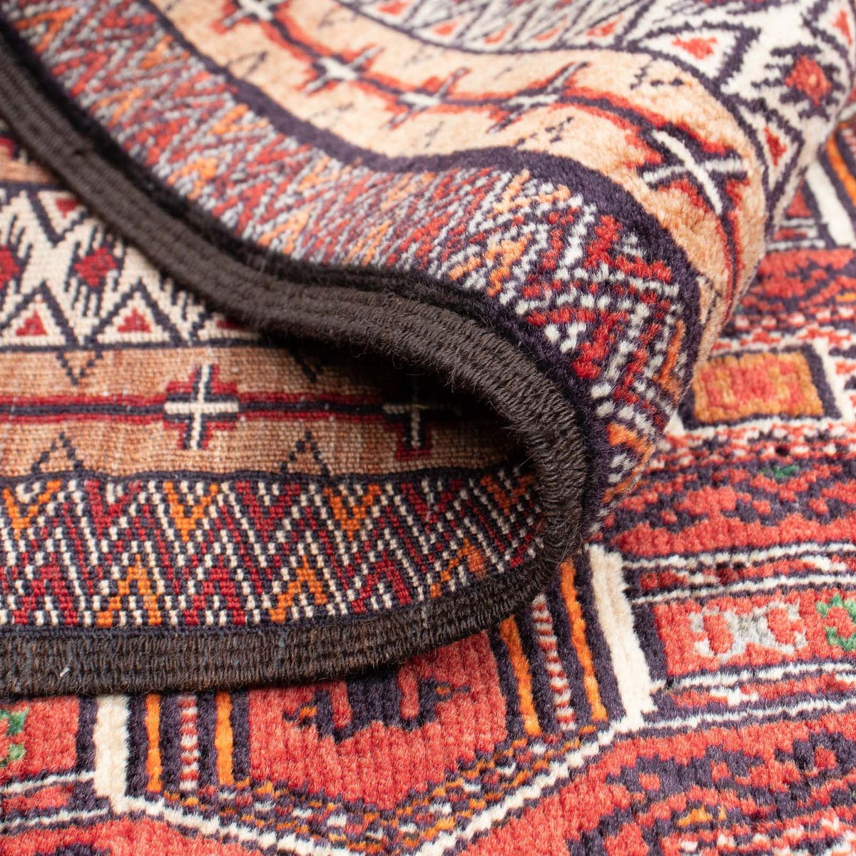 Baluch-matta - 134 x 94 cm - mörkröd