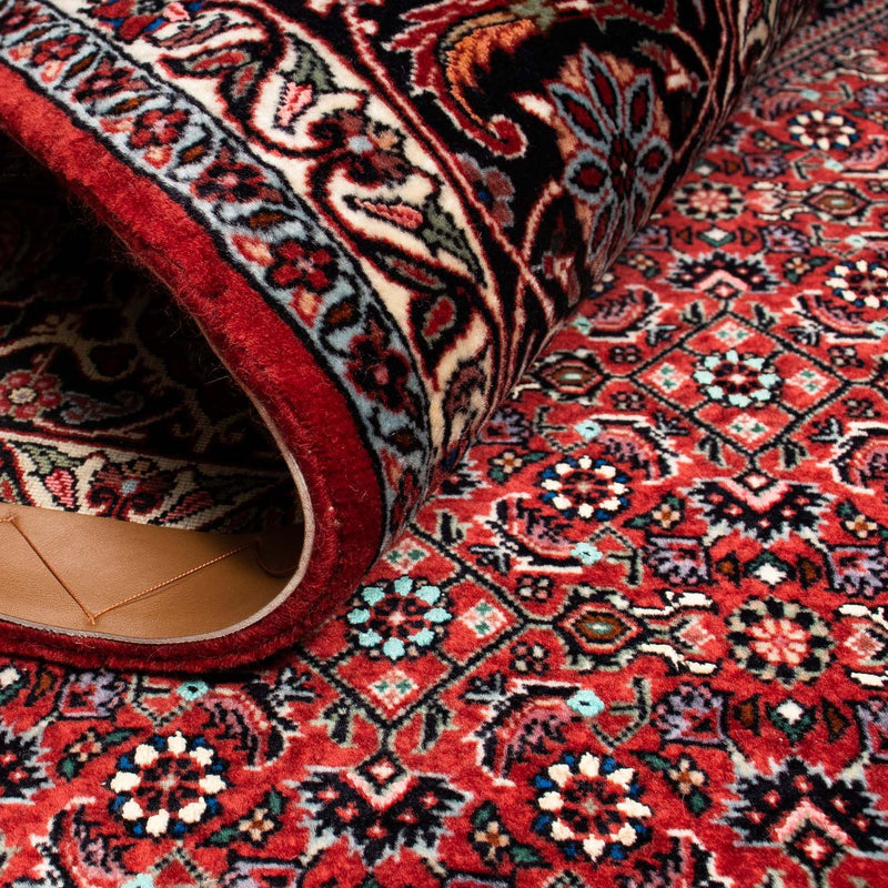 Persisk matta - Bijar - 258 x 202 cm - mörkröd
