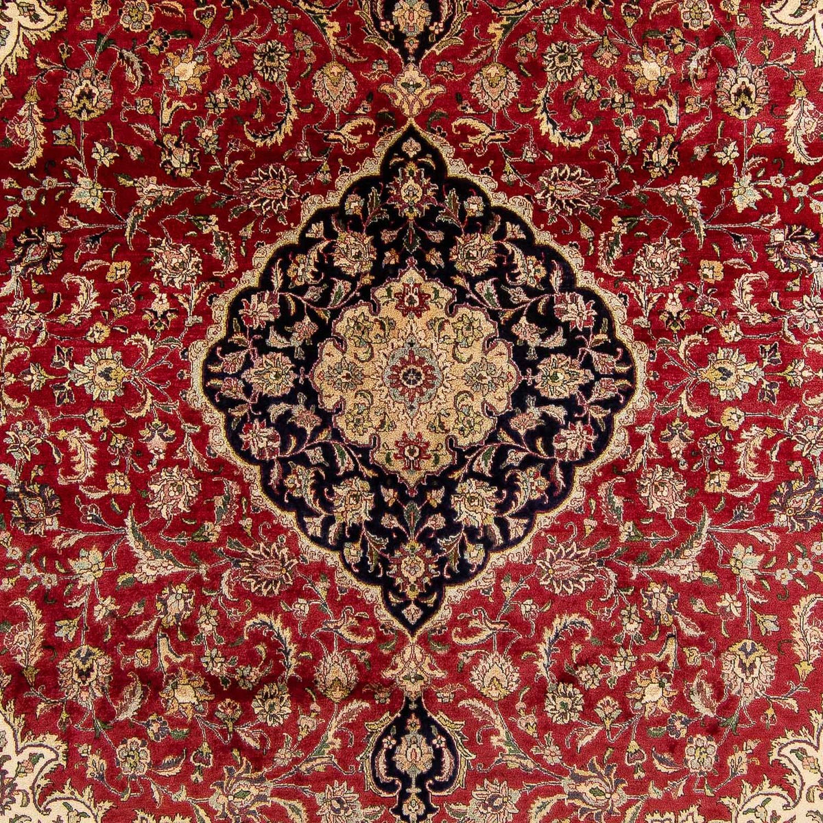 Persisk matta - Tabriz - 380 x 300 cm - mörkröd