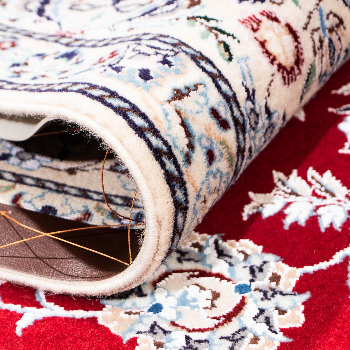 Persisk matta - Nain - Premium - 196 x 158 cm - mörkröd