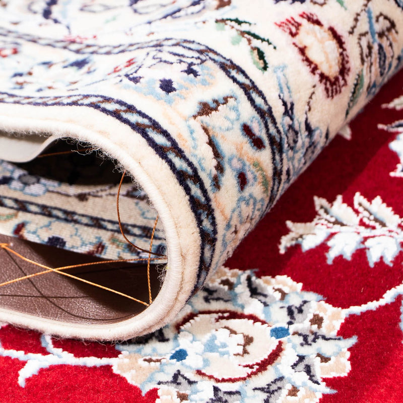 Persisk matta - Nain - Premium - 196 x 158 cm - mörkröd