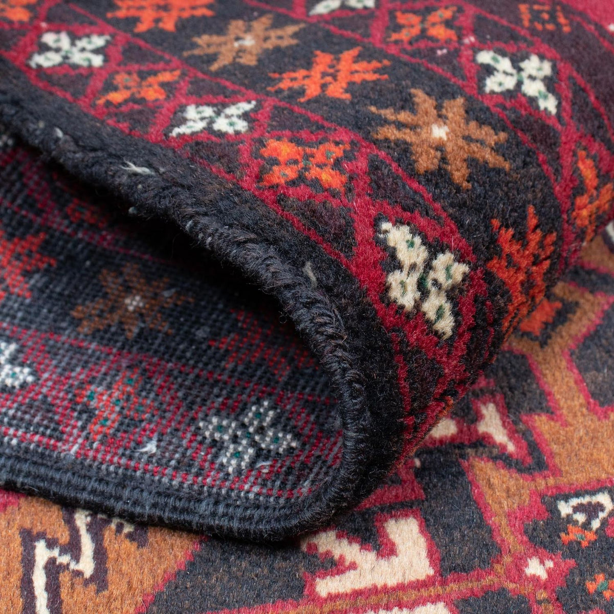 Baluch-matta - 163 x 85 cm - mörkröd