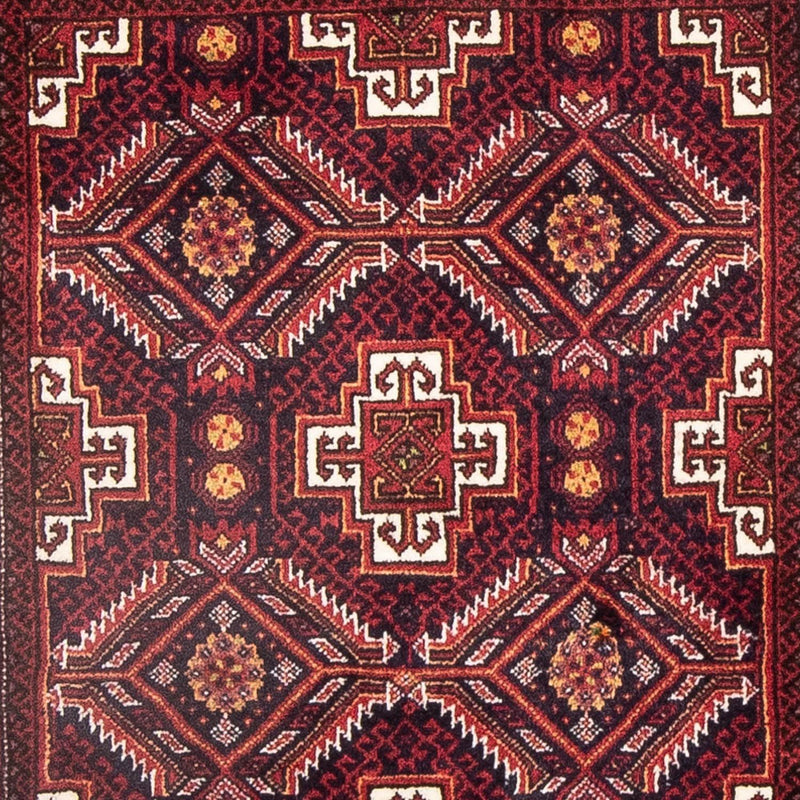 Baluch-matta - 152 x 81 cm - mörkröd