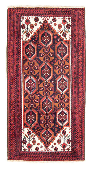 Runner Baluch-matta - 202 x 100 cm - röd