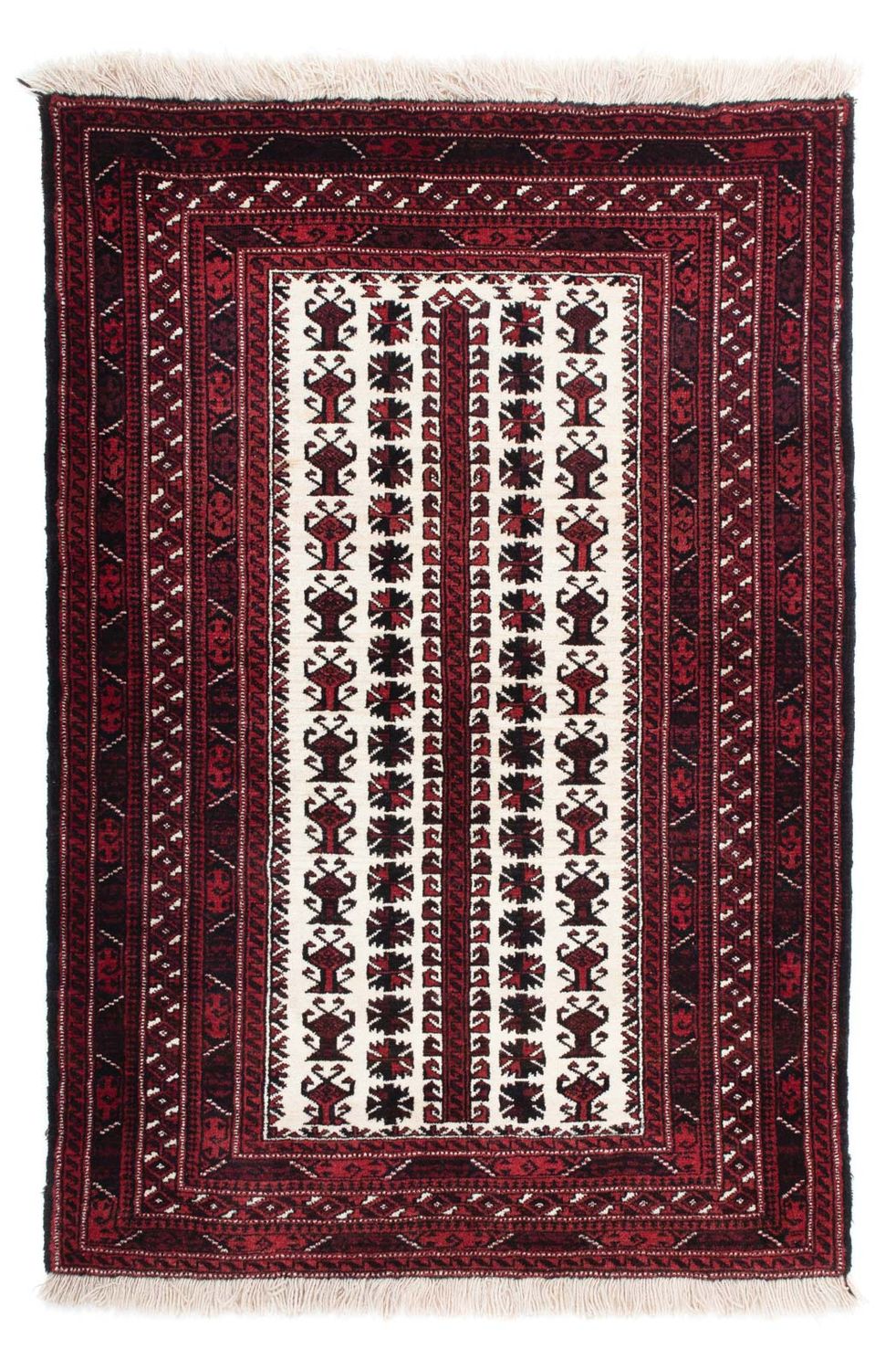 Baluch-matta - 142 x 102 cm - mörkröd