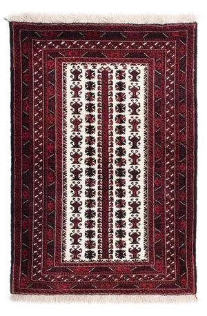 Baluch-matta - 142 x 102 cm - mörkröd
