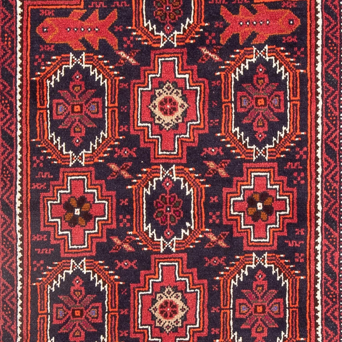 Runner Baluch-matta - 195 x 106 cm - röd