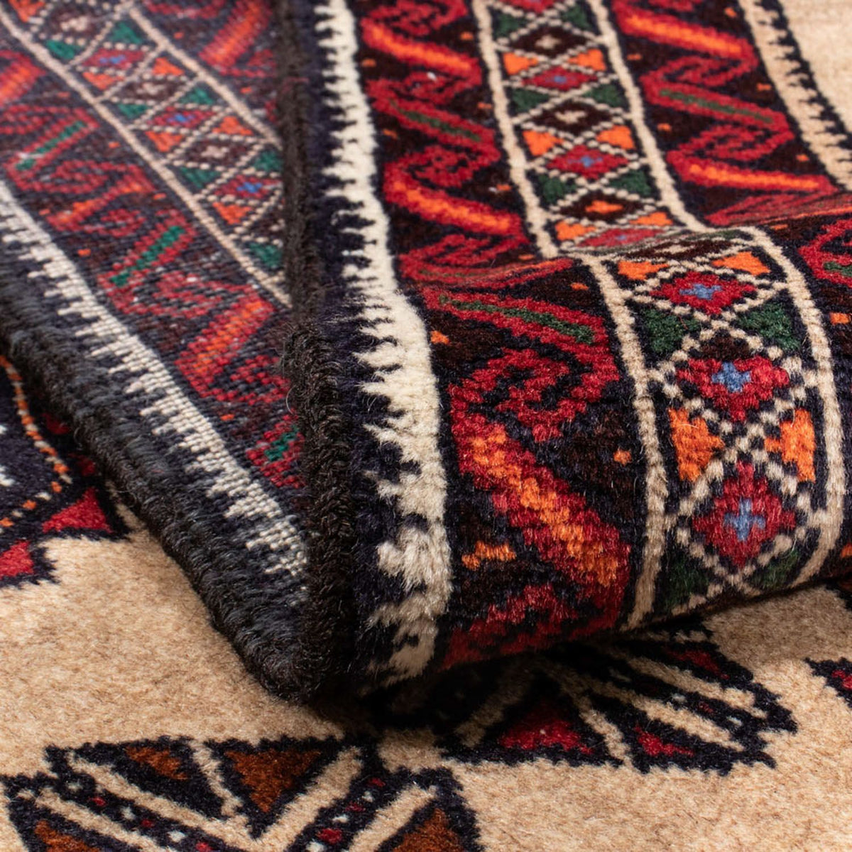 Baluch-matta - 189 x 108 cm - beige