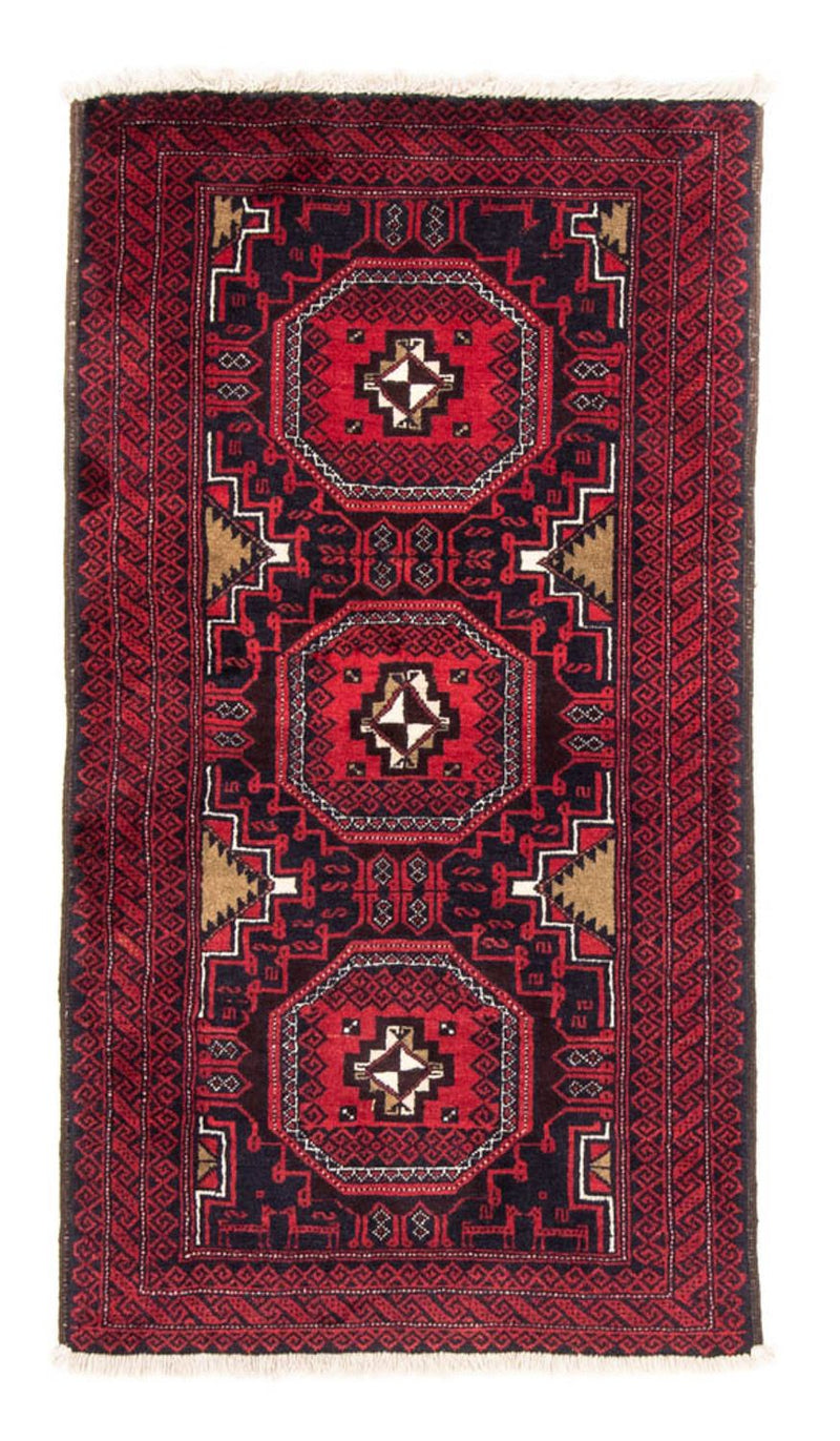 Runner Baluch-matta - 175 x 95 cm - mörkröd