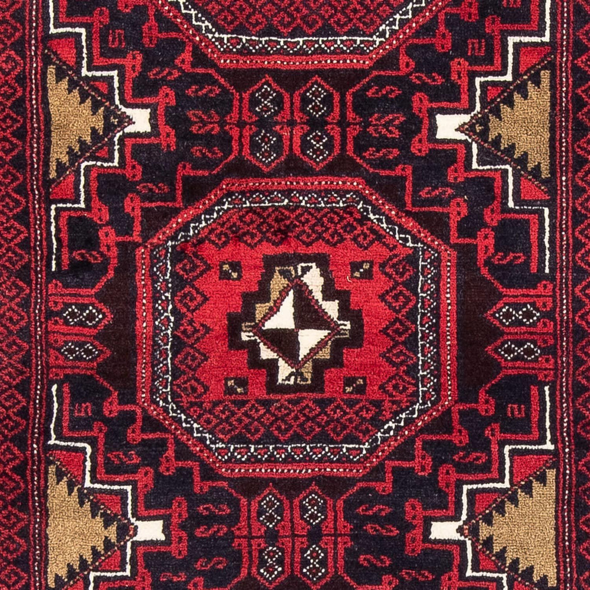 Runner Baluch-matta - 175 x 95 cm - mörkröd