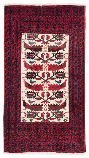 Baluch-matta - 167 x 92 cm - beige