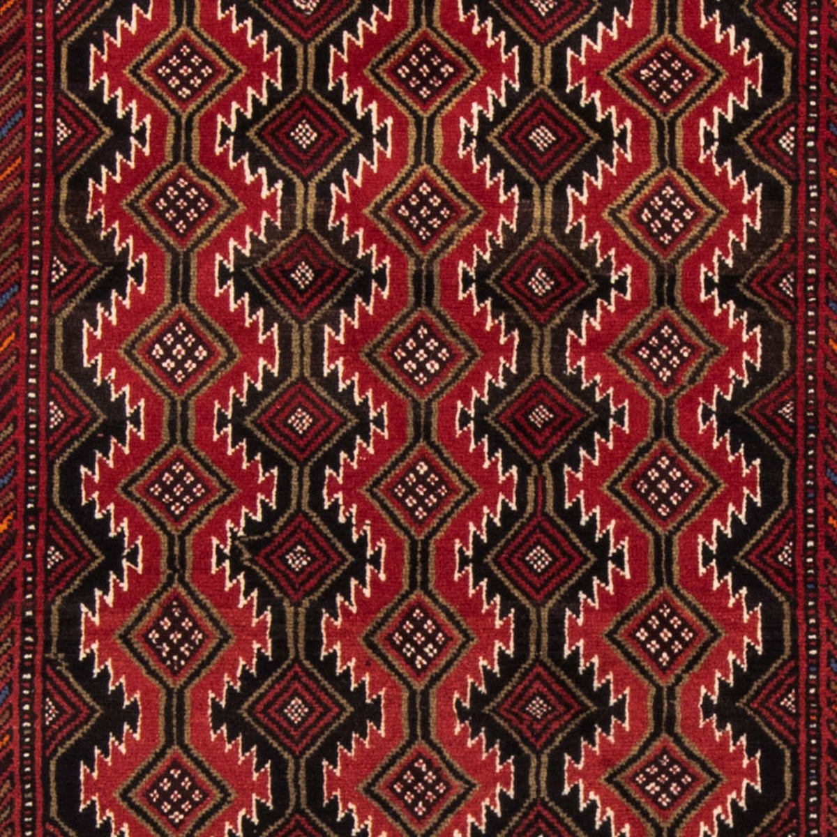 Runner Baluch-matta - 219 x 110 cm - mörkröd