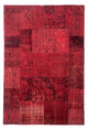Patchwork-matta - 296 x 196 cm - mörkröd