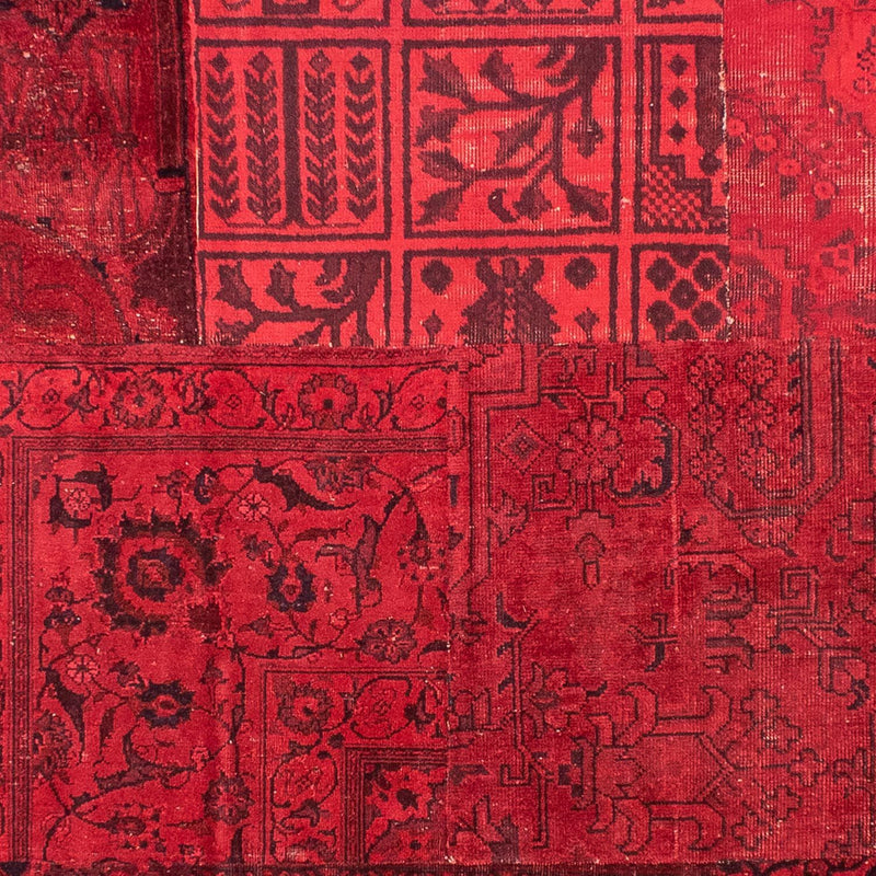 Patchwork-matta - 296 x 196 cm - mörkröd