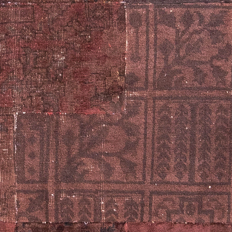 Patchwork-matta - 233 x 195 cm - mörkbrun