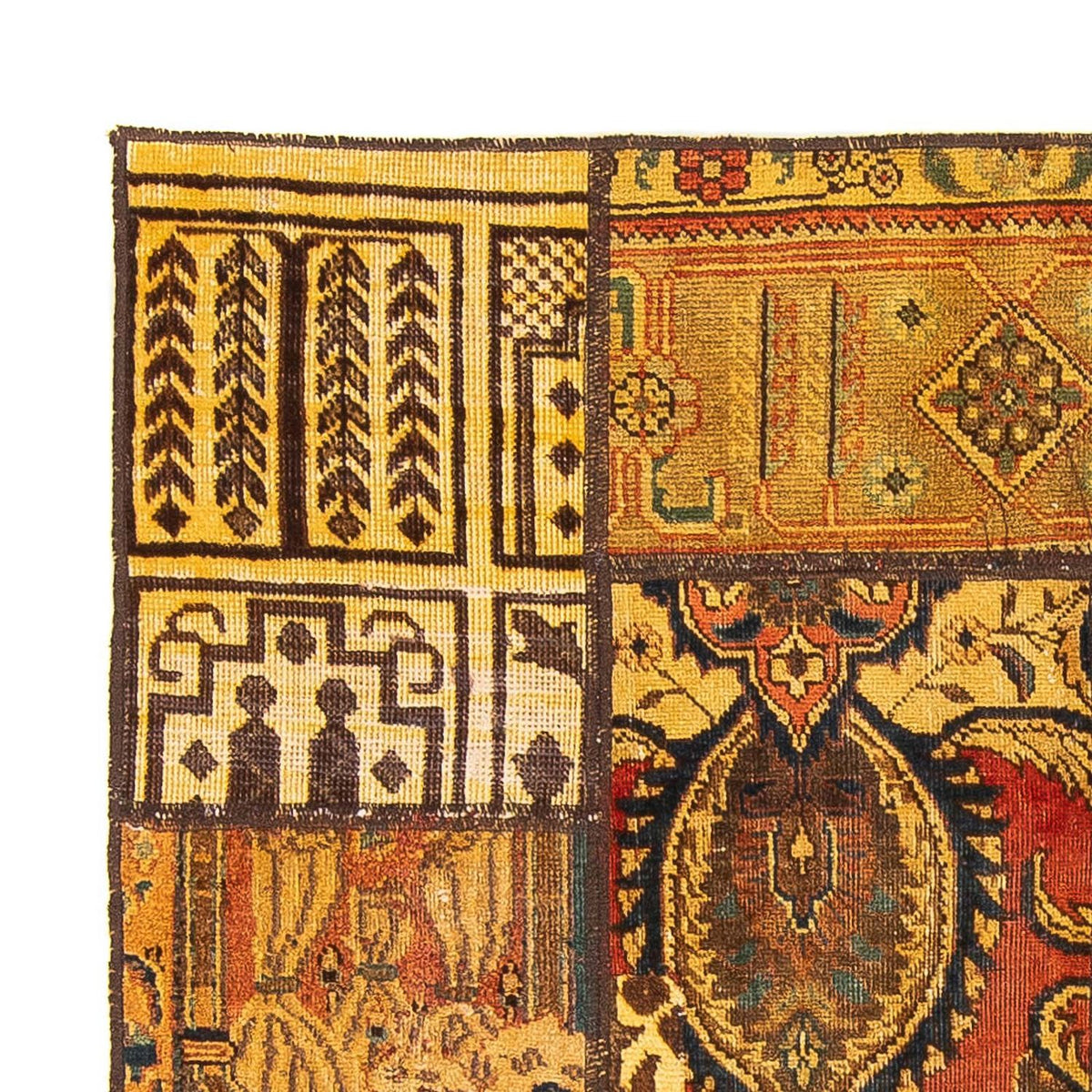 Patchwork-matta kvadrat  - 151 x 142 cm - flerfärgad