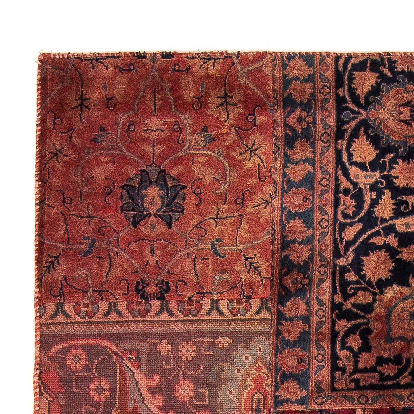 Patchwork-matta 207x135cm - Perserteppich Wollteppich