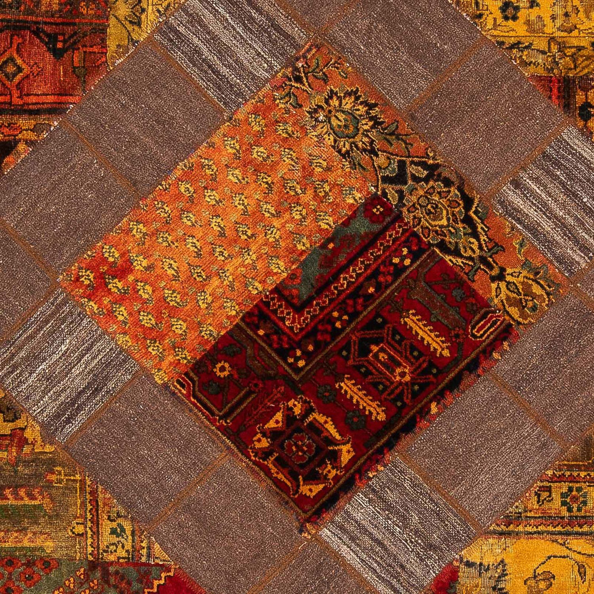 Kelim Carpet - orientalisk matta kvadrat  - 180 x 179 cm - flerfärgad
