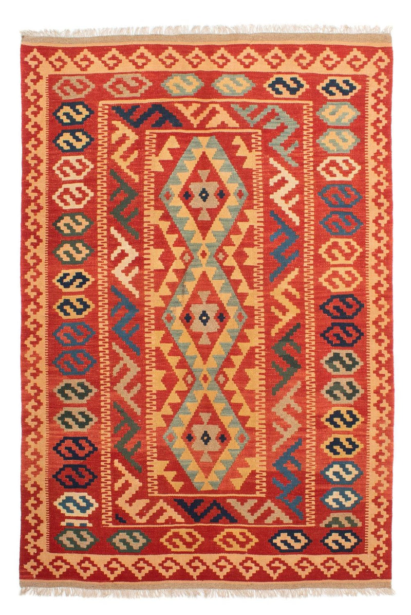 Kelim Carpet - orientalisk matta - 245 x 174 cm - röd