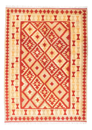 Kelim Carpet - orientalisk matta - 211 x 155 cm - röd