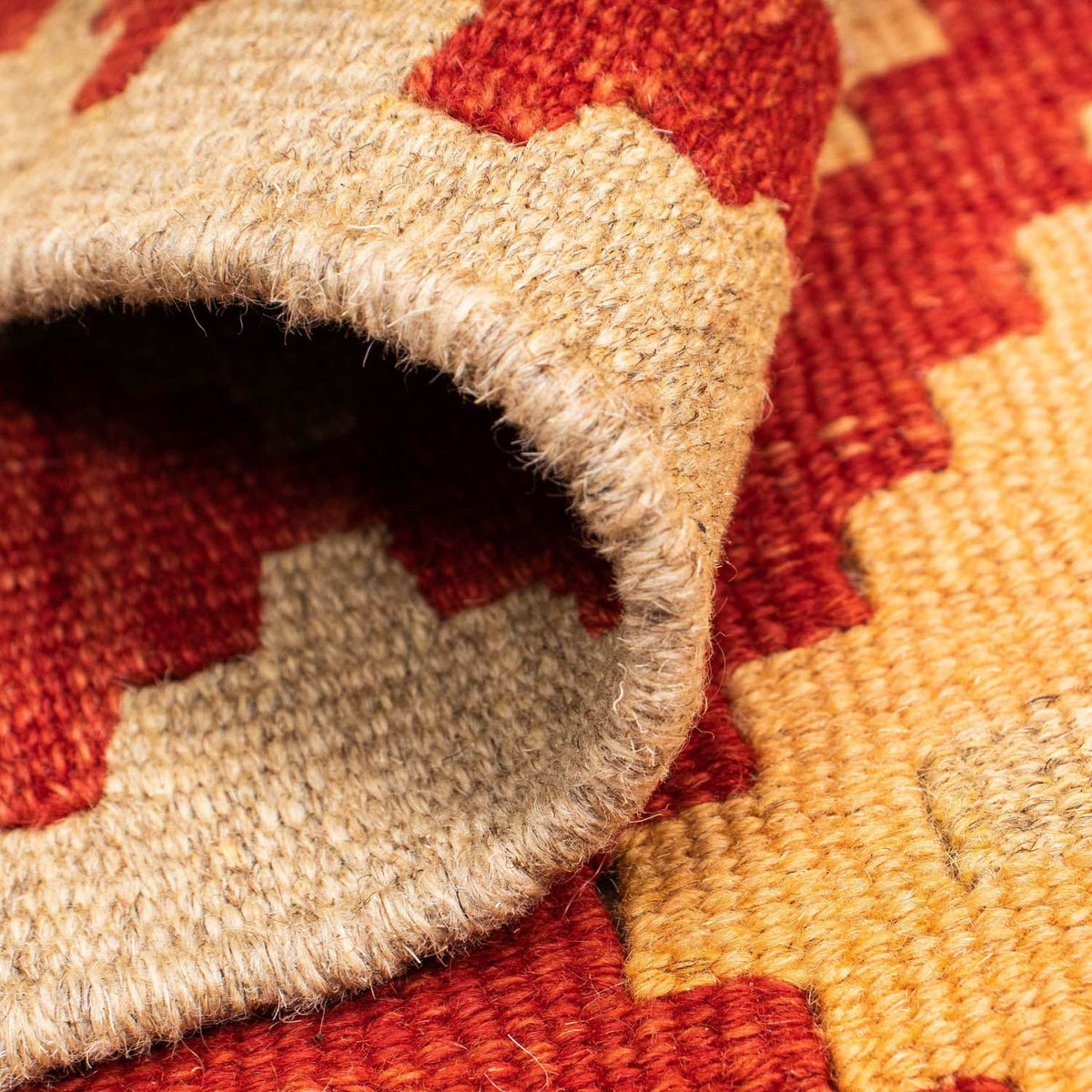 Kelim Carpet - orientalisk matta - 211 x 155 cm - röd