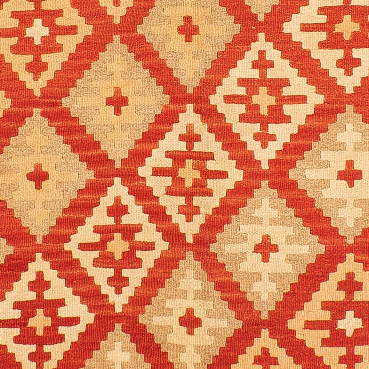 Kelim Carpet - orientalisk matta - 206 x 152 cm - mörkröd