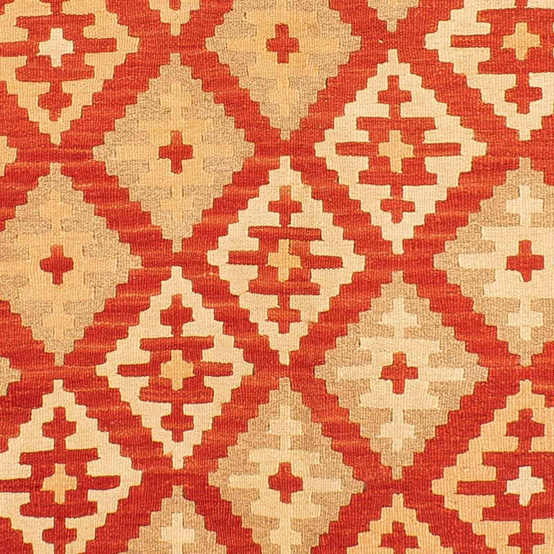 Kelim Carpet - orientalisk matta - 206 x 152 cm - mörkröd