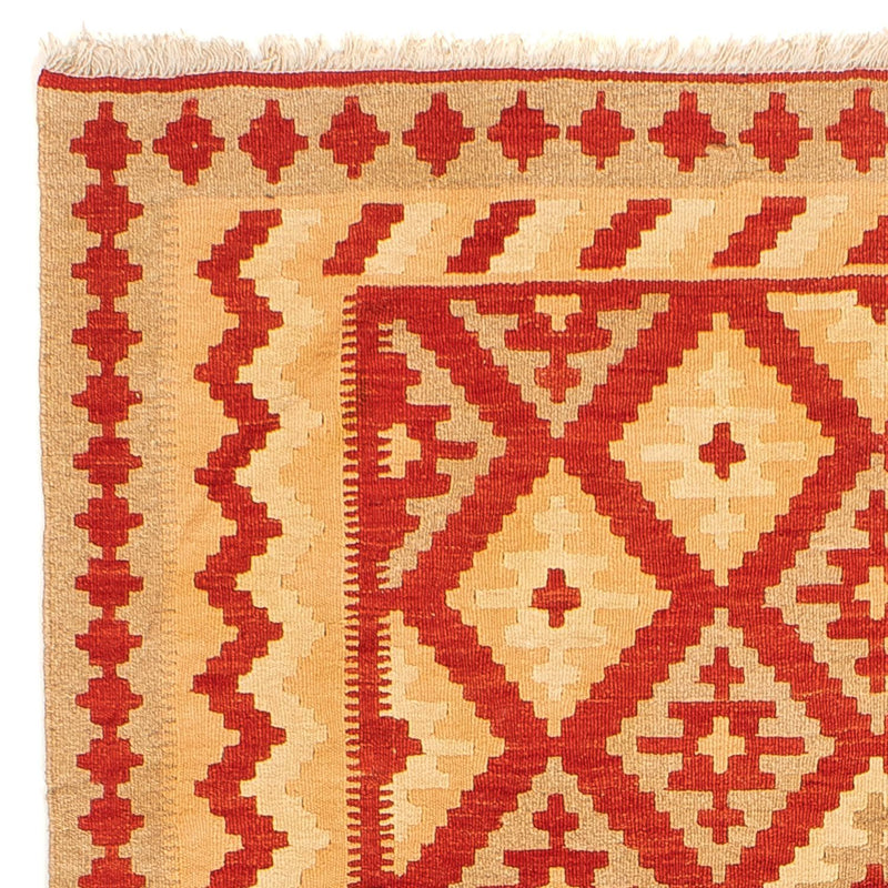 Kelim Carpet - orientalisk matta - 206 x 152 cm - mörkröd