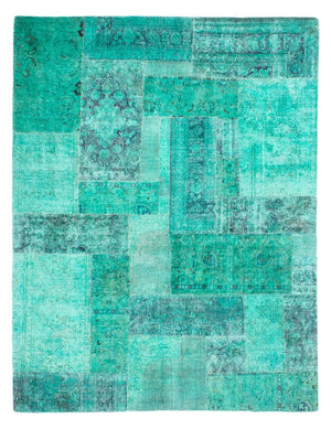 Patchwork-matta - 297 x 231 cm - turkos