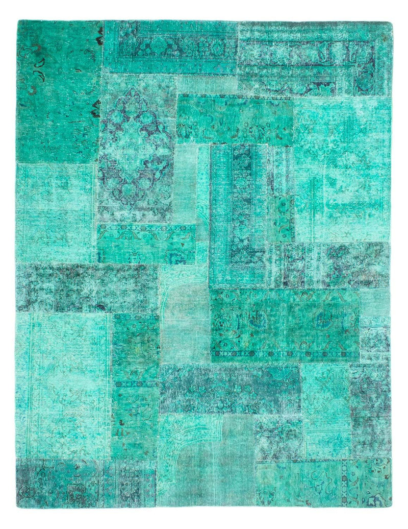 Patchwork-matta - 297 x 231 cm - turkos