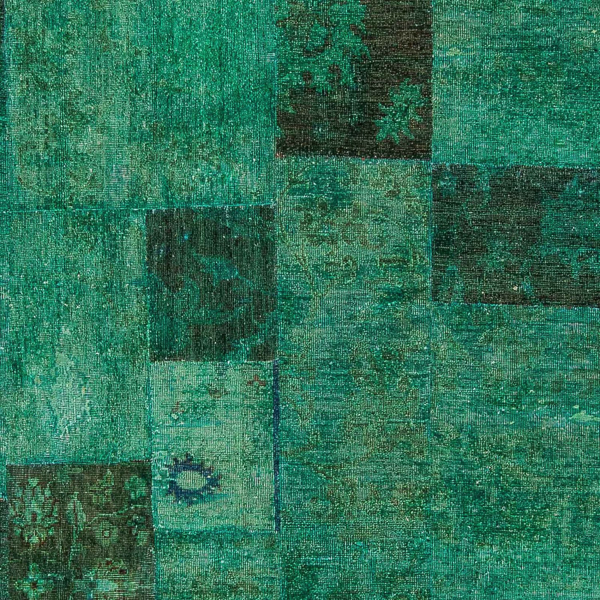 Patchwork-matta - 237 x 156 cm - grön
