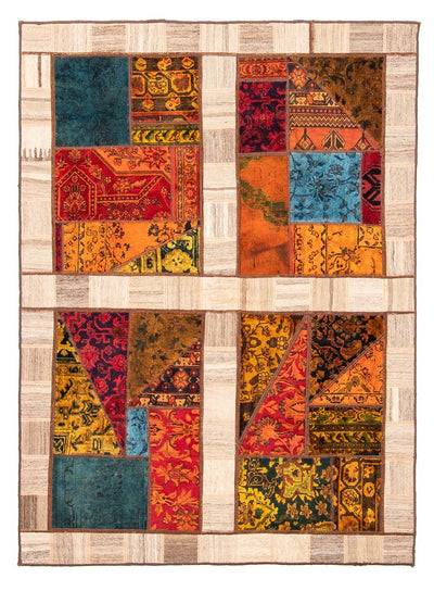 Patchwork-matta 161x221cm - Perserteppich Wollteppich