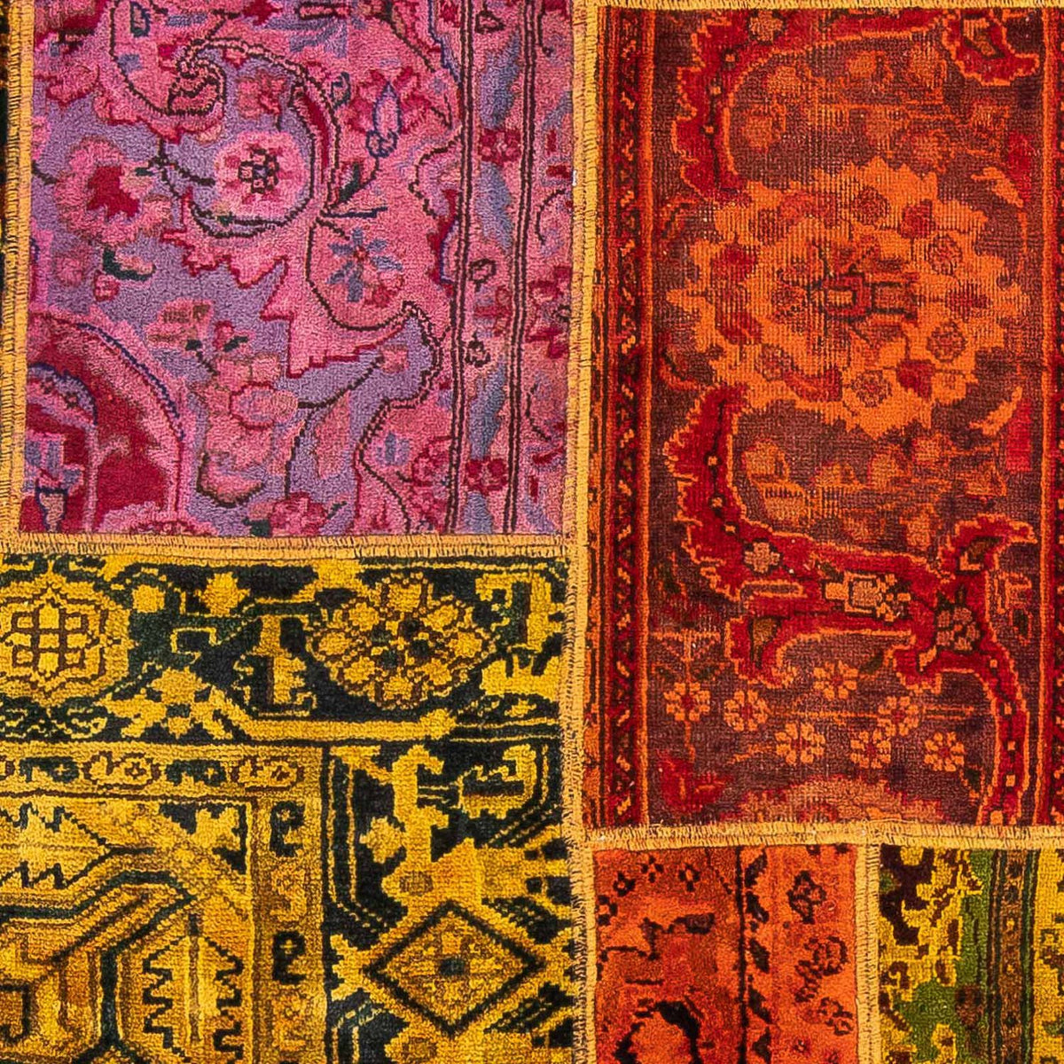 Patchwork-matta - 198 x 137 cm - flerfärgad