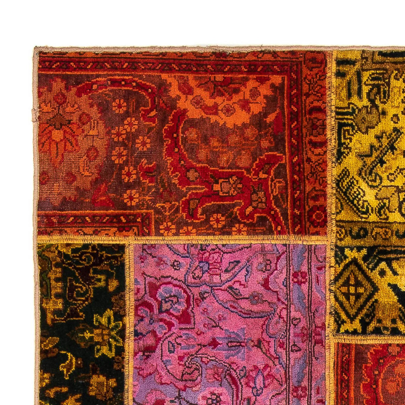 Patchwork-matta 198x137cm - Perserteppich Wollteppich