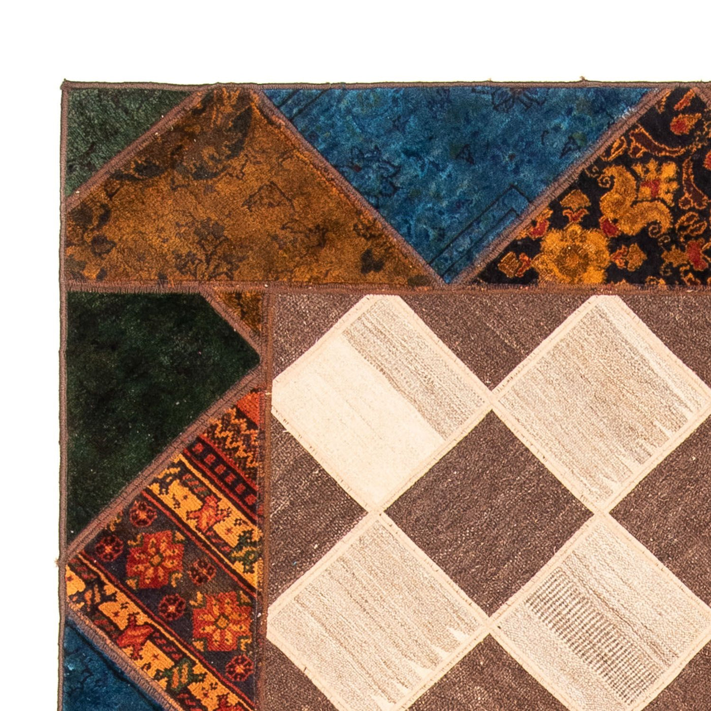 Patchwork-matta 229x163cm - Perserteppich Wollteppich