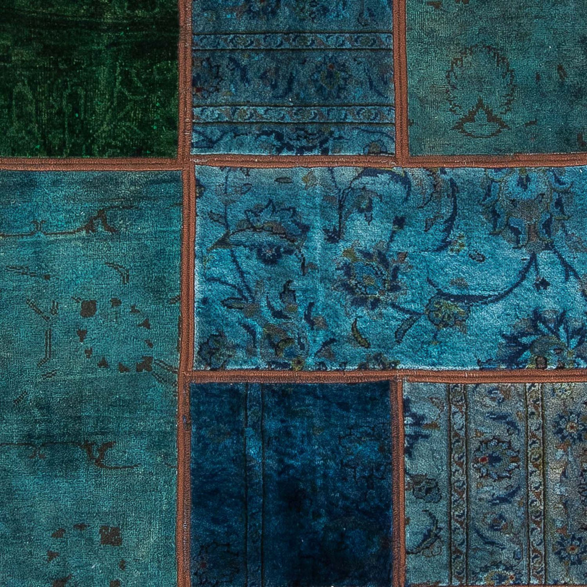 Patchwork-matta - 207 x 143 cm - flerfärgad