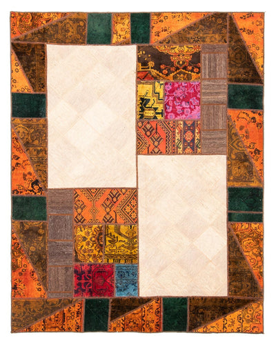 Patchwork-matta 194x249cm - Perserteppich Wollteppich