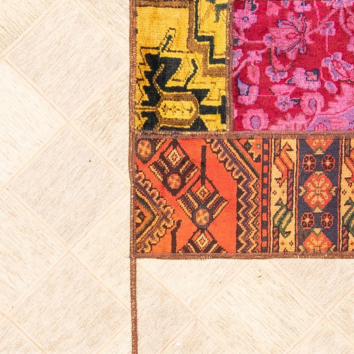 Patchwork-matta - 249 x 194 cm - flerfärgad