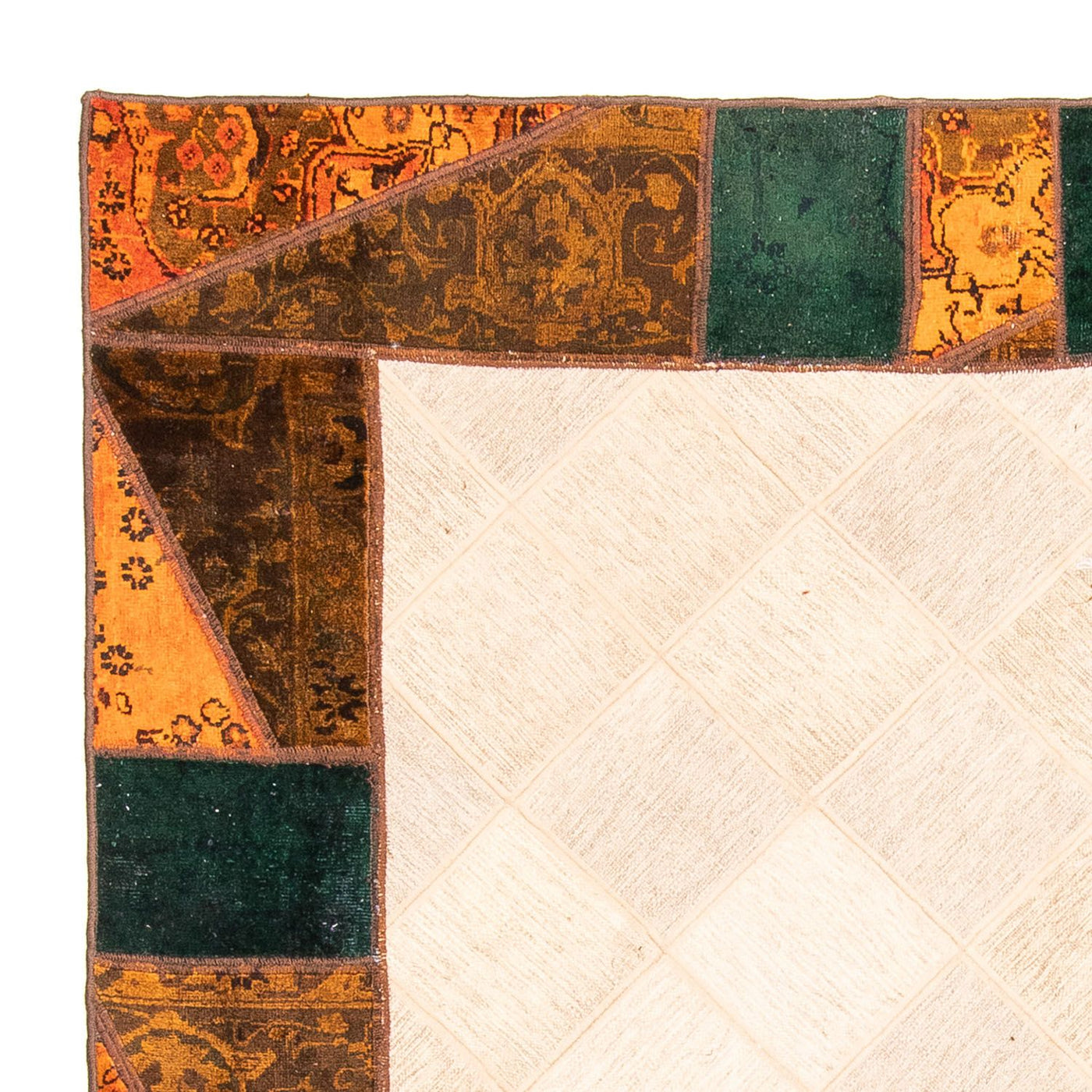 Patchwork-matta 249x194cm - Perserteppich Wollteppich