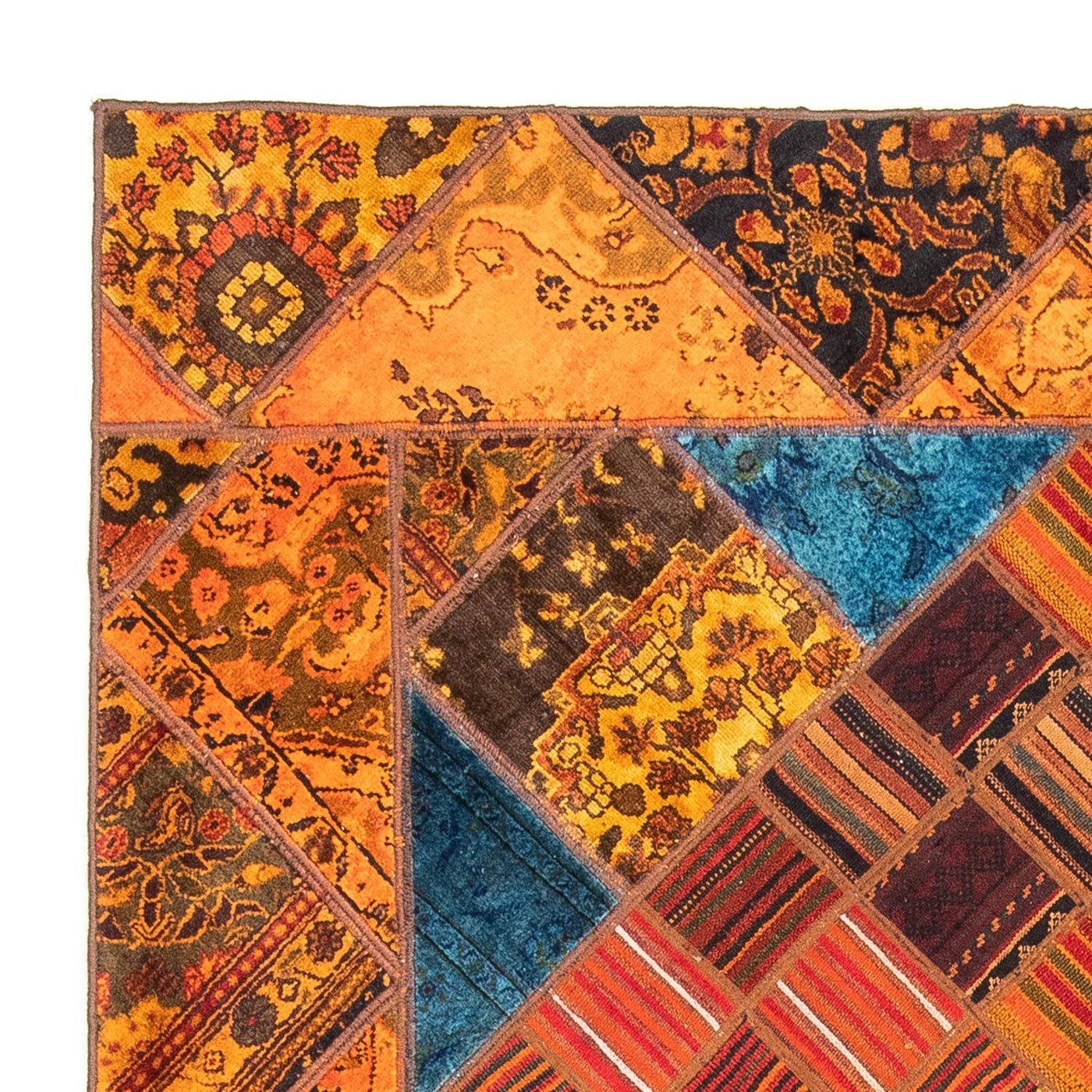Patchwork-matta 234x176cm - Perserteppich Wollteppich