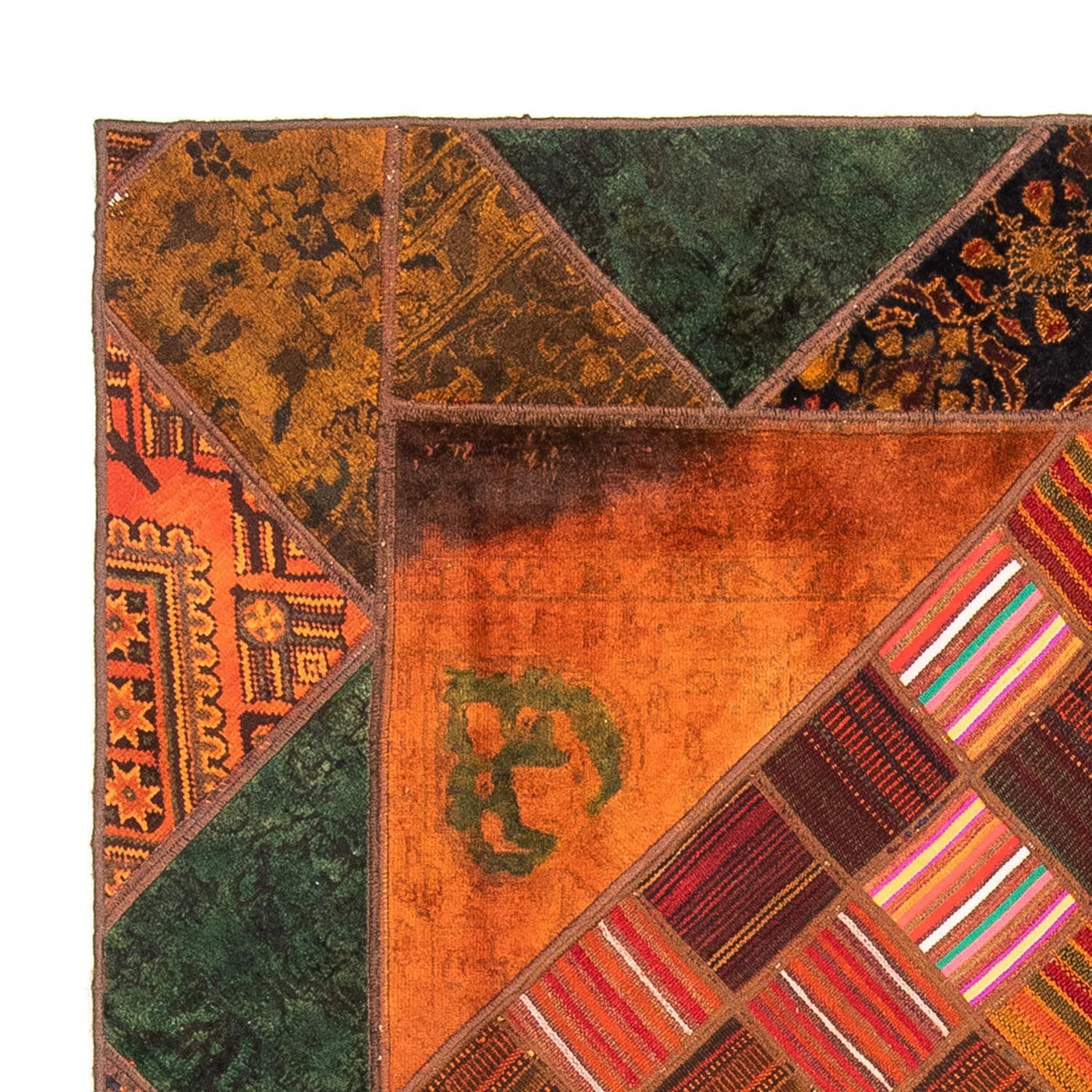 Patchwork-matta 225x164cm - Perserteppich Wollteppich